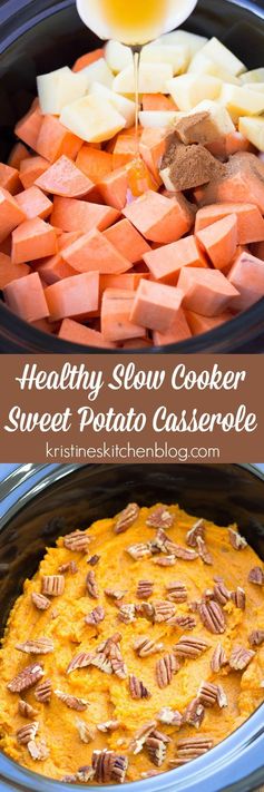 Healthy Slow Cooker Sweet Potato Casserole