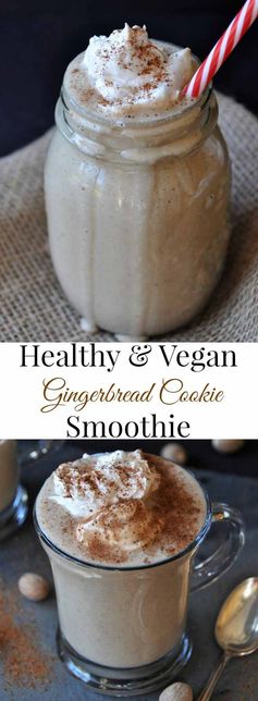 Healthy Vegan Gingerbread Cookie Smoothie