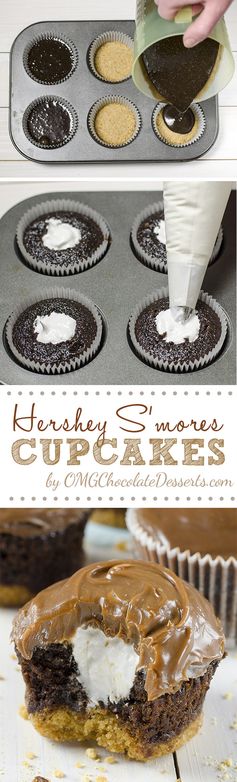 Hershey S’mores Cupcakes