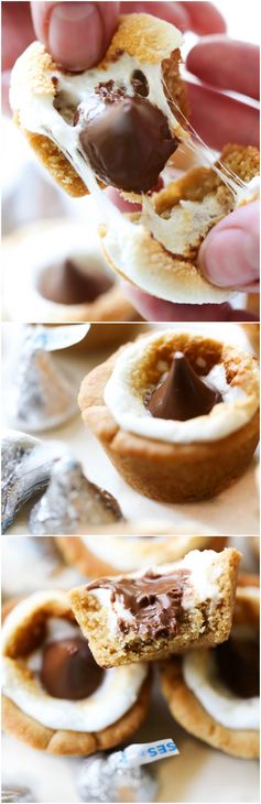 HERSHEY'S KISSES Peanut Butter Marshmallow Cookie Cups