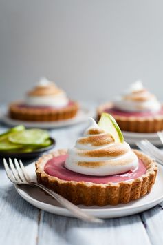 Hibiscus Strawberry Curd Tart with Toasted Meringue (gluten-free