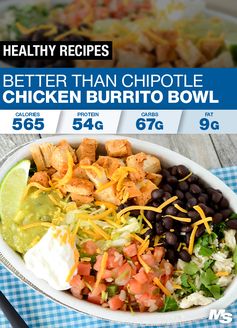 High Protein Chicken Burrito Bowl