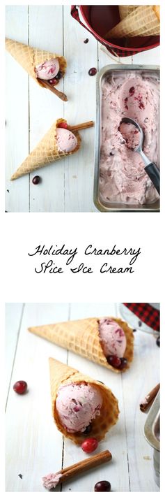 Holiday Cranberry Spice Ice Cream