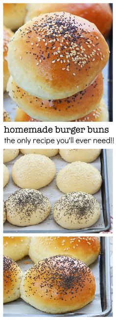Homemade burger buns recipe with step by step video