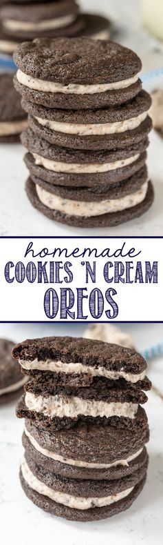 Homemade Cookies 'n Cream Oreos