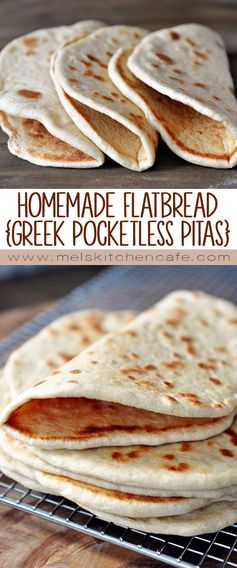 Homemade Flatbread (Greek Pocketless Pitas