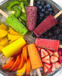 Homemade Frozen Fruit Bars (No Sugar Added