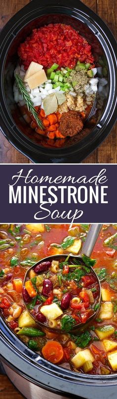 Homemade Minestrone Soup (Slow Cooker
