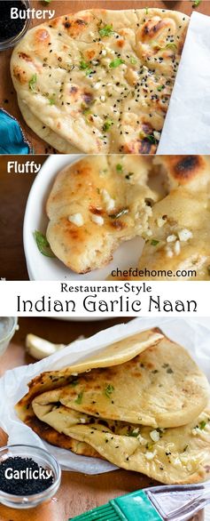 Homemade Restaurant-Style Indian Garlic Naan