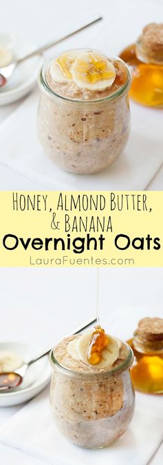 Honey, Almond Butter, and Banana Overnight Oats