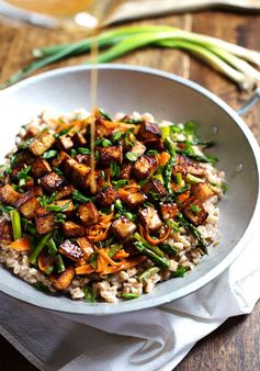 Honey Ginger Tofu and Veggie Stir Fry