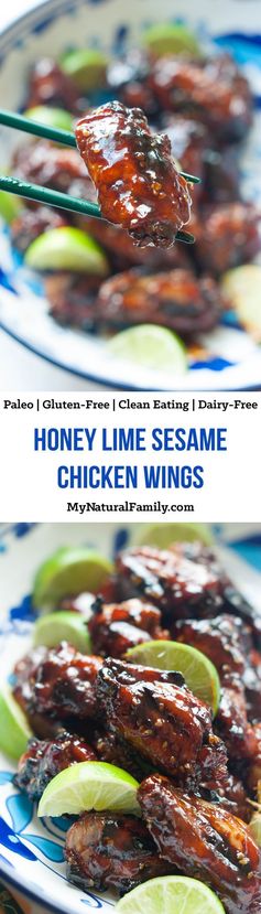 Honey Lime Sesame Paleo Chicken Wings