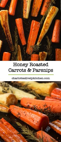 Honey roasted carrots and parsnips