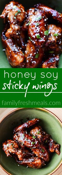 Honey Soy Sticky Chicken Wings