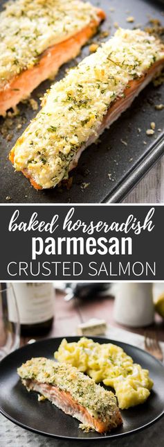 Horseradish Parmesan Crusted Salmon