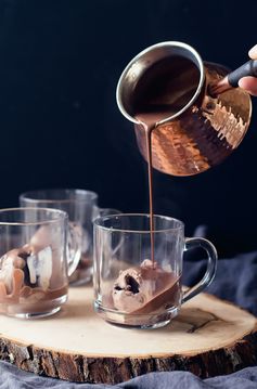 Hot Chocolate Ice Cream Float