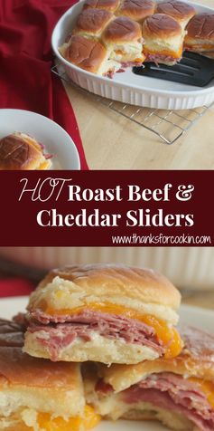 Hot Roast Beef and Cheddar Sliders