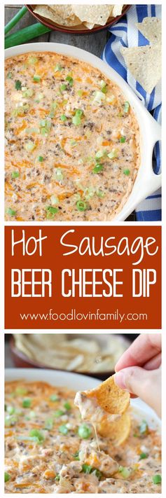 Hot Sausage Beer Cheese Dip