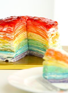 How to Make 30-Layer Rainbow Mille Crepe Cake