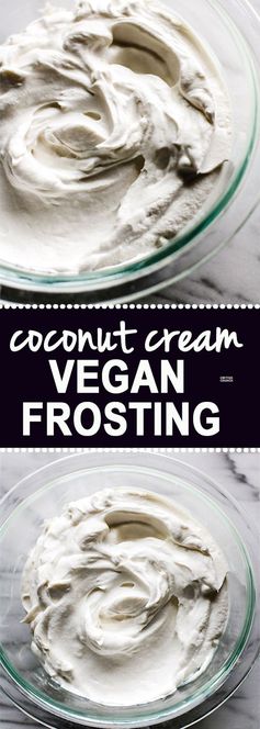 How to Make Fluffy Coconut Cream Vegan Frosting (Gluten Free, Paleo Friendly