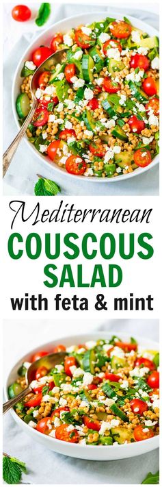 Israeli Couscous Salad with Feta and Mint