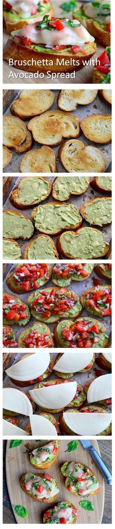 Italian Bruschetta Melts with Avocado Spread