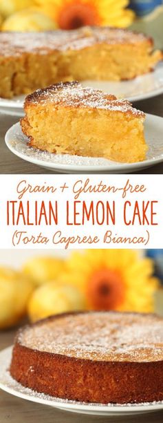 Italian Lemon Almond Cake (Torta Caprese Bianca - grain-free, gluten-free