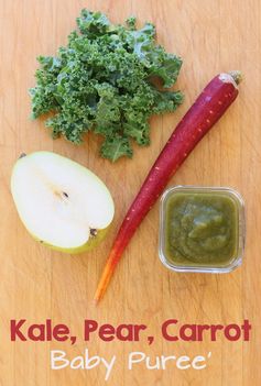 Kale Pear and Carrot baby food