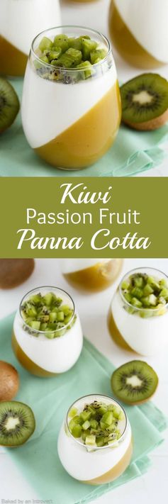 Kiwi Passion Fruit Panna Cotta