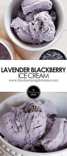 Lavender Blackberry Ice Cream