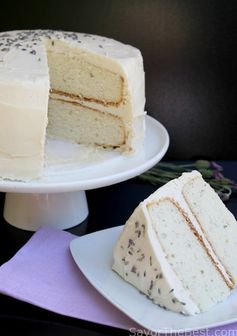 Lavender Cake with Lavender Cream Cheese Icing