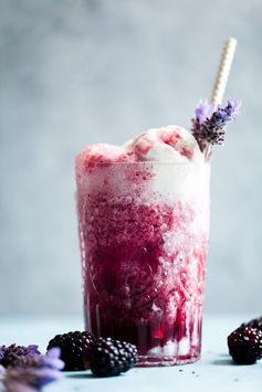 Lavender Earl Gray Blackberry Ice Cream Floats (Vegan