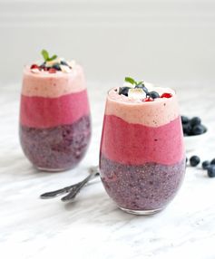 Layered acai chia cup