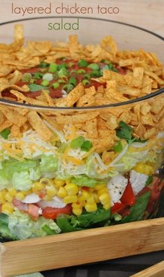 Layered Chicken Taco Salad