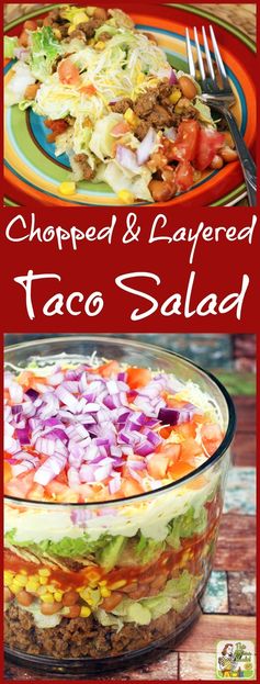 Layered Chopped Taco Salad