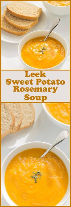 Leek, Sweet Potato and Rosemary Soup
