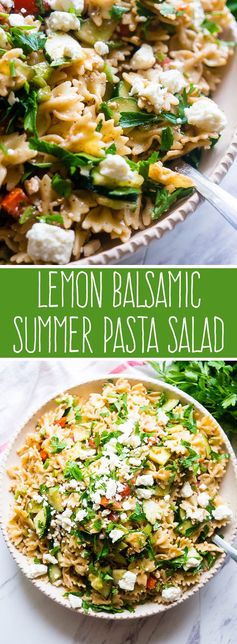 Lemon Balsamic Summer Pasta Salad