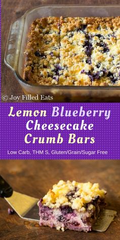 Lemon Blueberry Cheesecake Crumb Bars