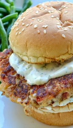 Lemon Garlic Tuna Burgers