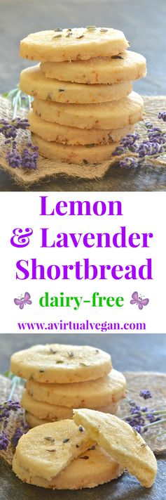 Lemon Lavender Shortbread Cookies