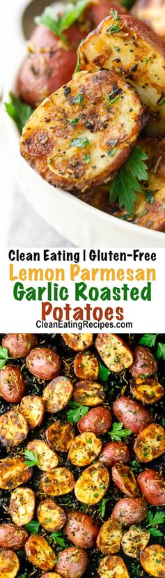 Lemon Parmesan Garlic Roasted Potatoes