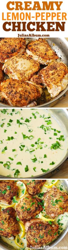 Lemon Pepper Chicken with Creamy Garlic-Lemon Sauce