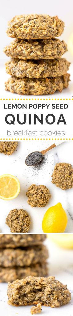 Lemon Poppy Seed Quinoa Breakfast Cookies