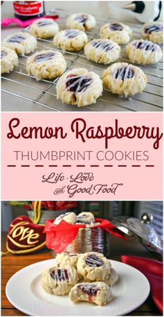 Lemon Raspberry Thumbprint Cookies