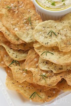 Lemon Rosemary Flatbread Crackers