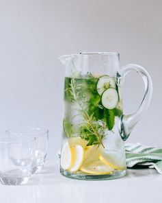 Lemony Herb Cucumber Water