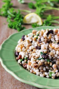 Lentil Barley Salad with Lemon Vinaigrette