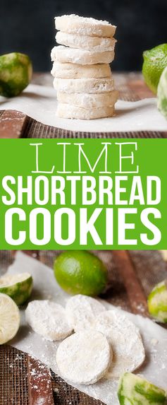 Lime shortbread cookies