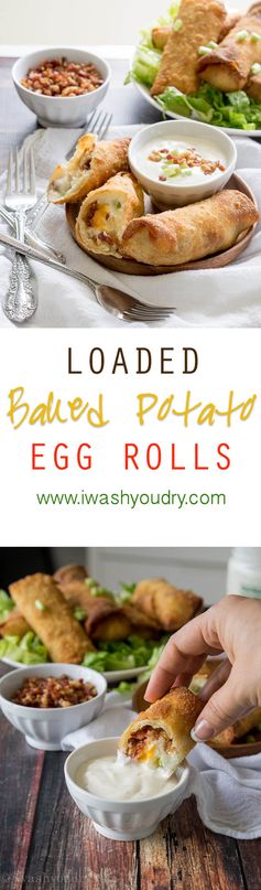 Loaded Baked Potato Egg Rolls