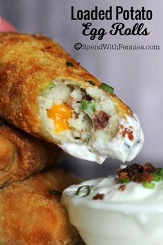 Loaded Mashed Potato Egg Rolls